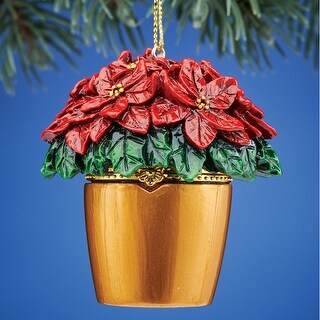 Festive Trinket Box Christmas Ornaments - 4.750 x 4.200 x 4.100