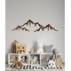 preview thumbnail 17 of 15, Mountains Wall Decal Nursery Decor. 7 tall x 22 wide inches - Brown