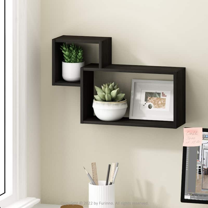 Furinno Rossi Interweave Wall Mount Floating Decorative Shelf