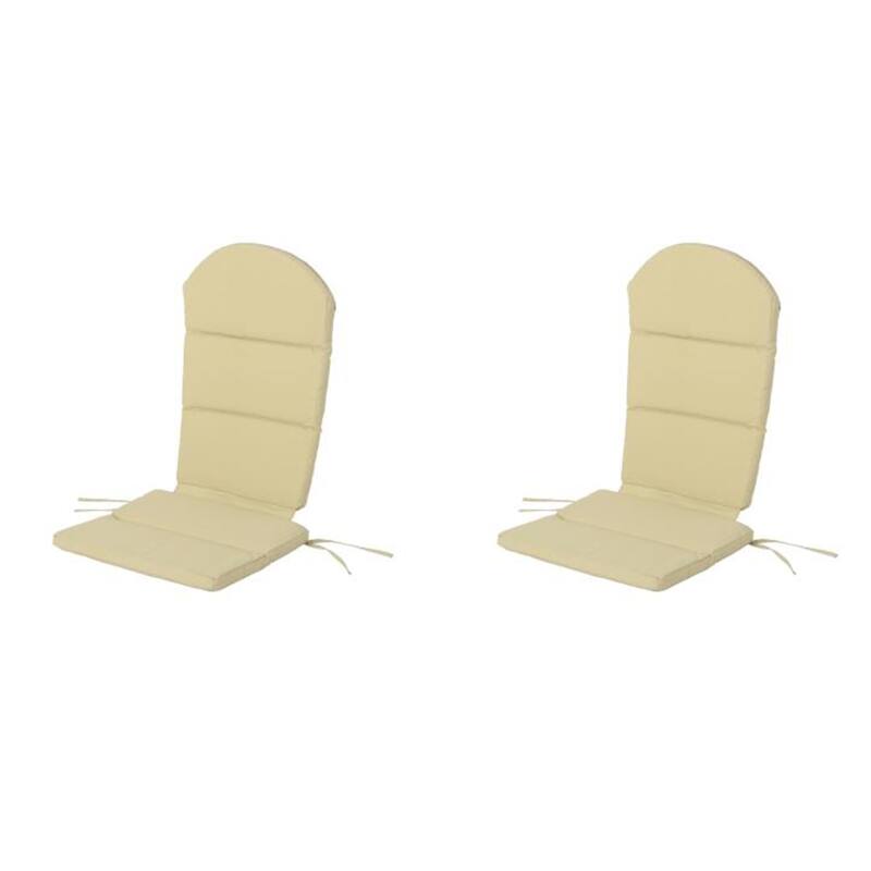 Roomfitters Outdoor Adirondack Chair Cushions with Ties, Water-Resistant Fabric, Set of 2