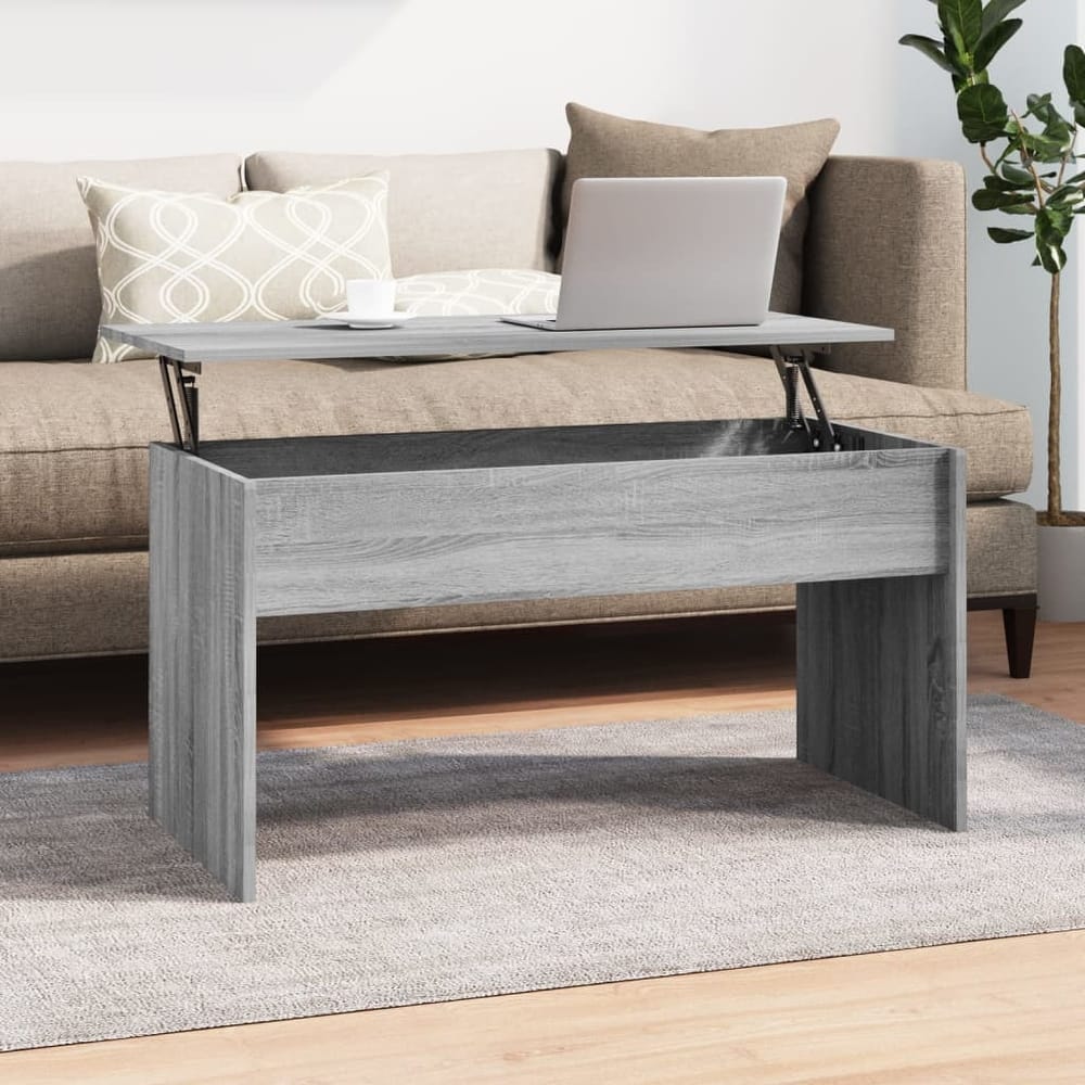 vidaXL Coffee Table Lift Top End Table Accent Side Sofa Table Engineered Wood - 40.2" x 19.9" x 20.7"