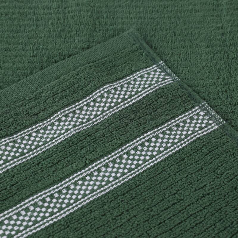 Superior Brea Zero Twist Cotton Ribbed Modern Hand Towel Set of 6