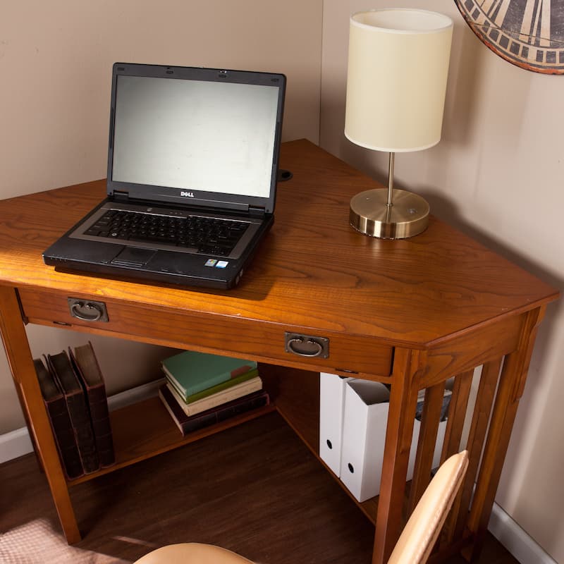 Porch & Den Crescent Mission-style Corner Desk