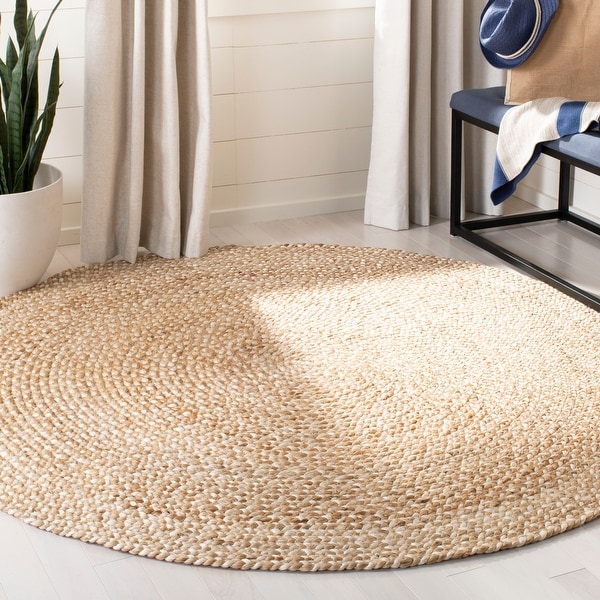 SAFAVIEH Handmade Natural Fiber Harmtine Round Jute Rug. Opens flyout.