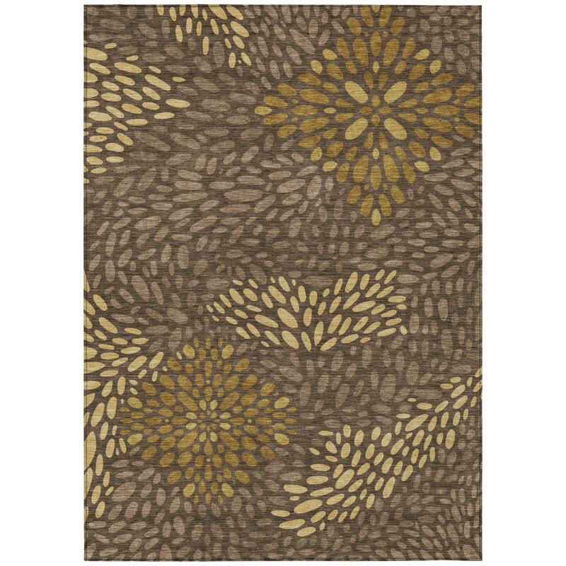 Machine Washable Indoor/ Outdoor Modern Genoa Chantille Rug