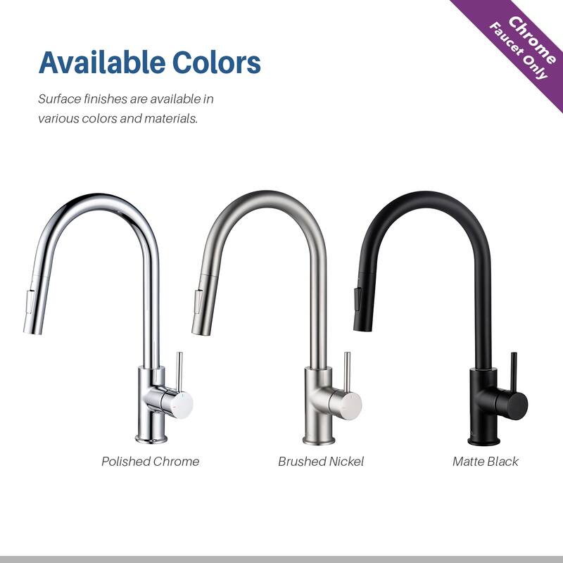 Blossom Solid Pull-Down Kitchen Faucet w/ 360 Swivel, Single Handle