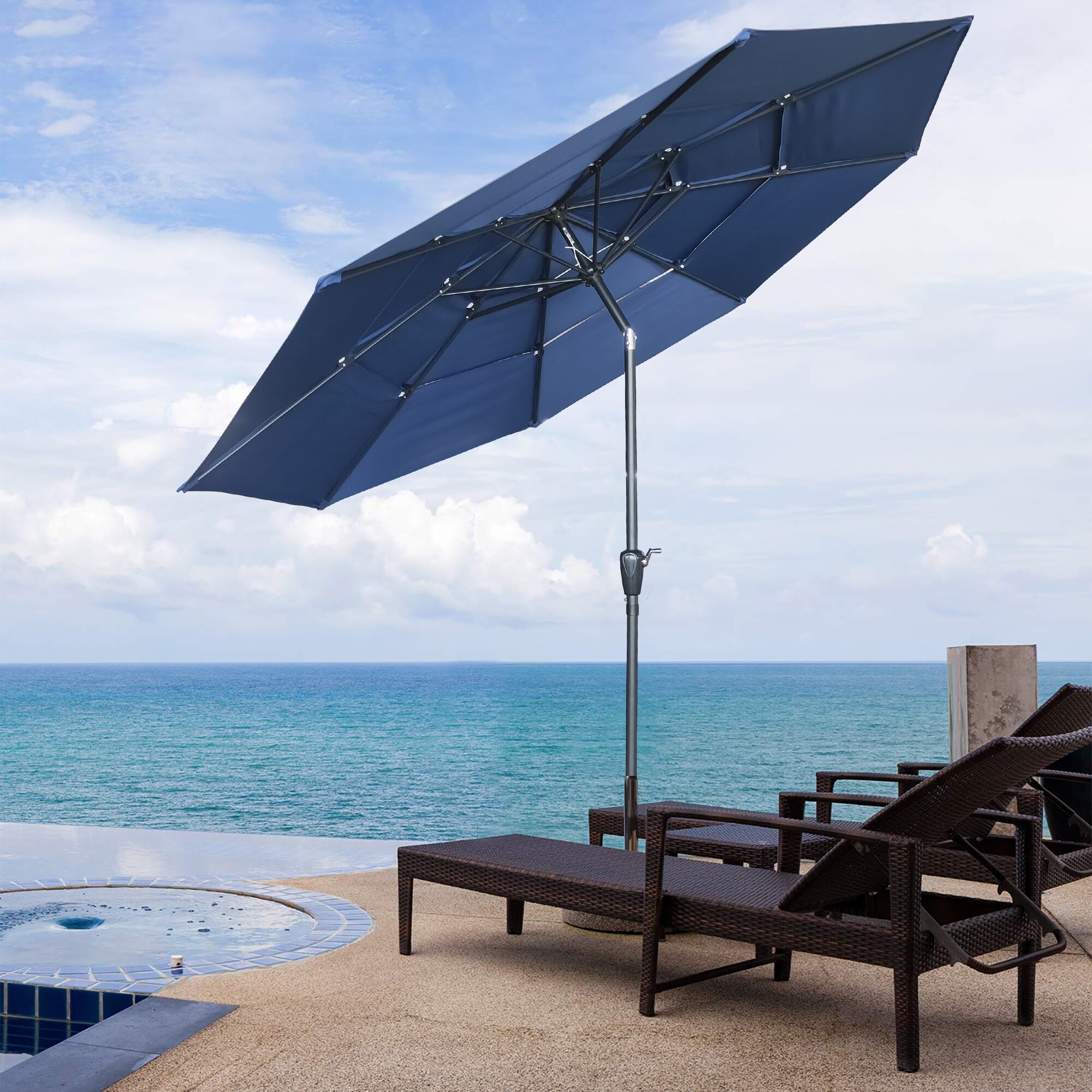 diy patio umbrella How to Make an Easy DIY Umbrella Stand Side Table