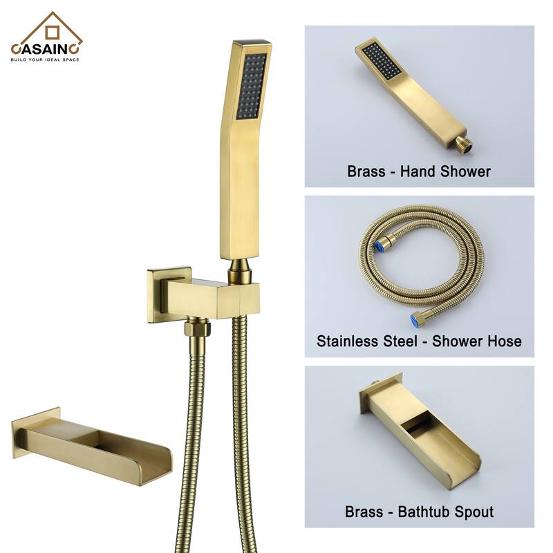CASAINC 3-Function 10-In Wall Mounted Shower System