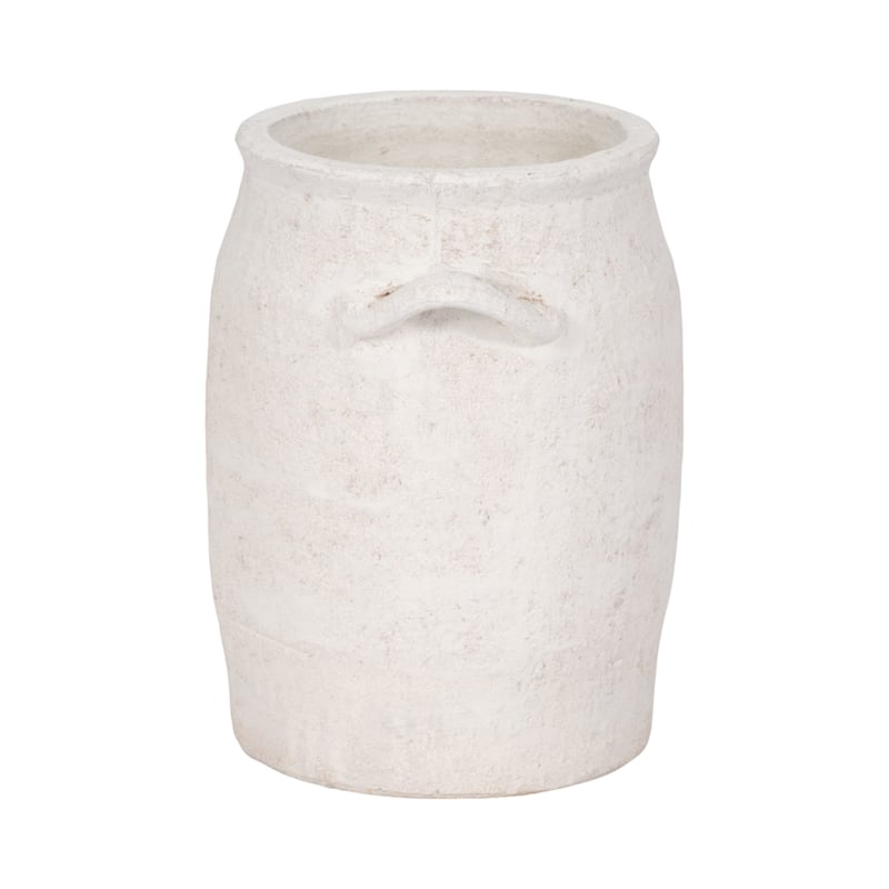 Ceramic Table Vase Rustic Handles Textured Artisan Decorative Accent