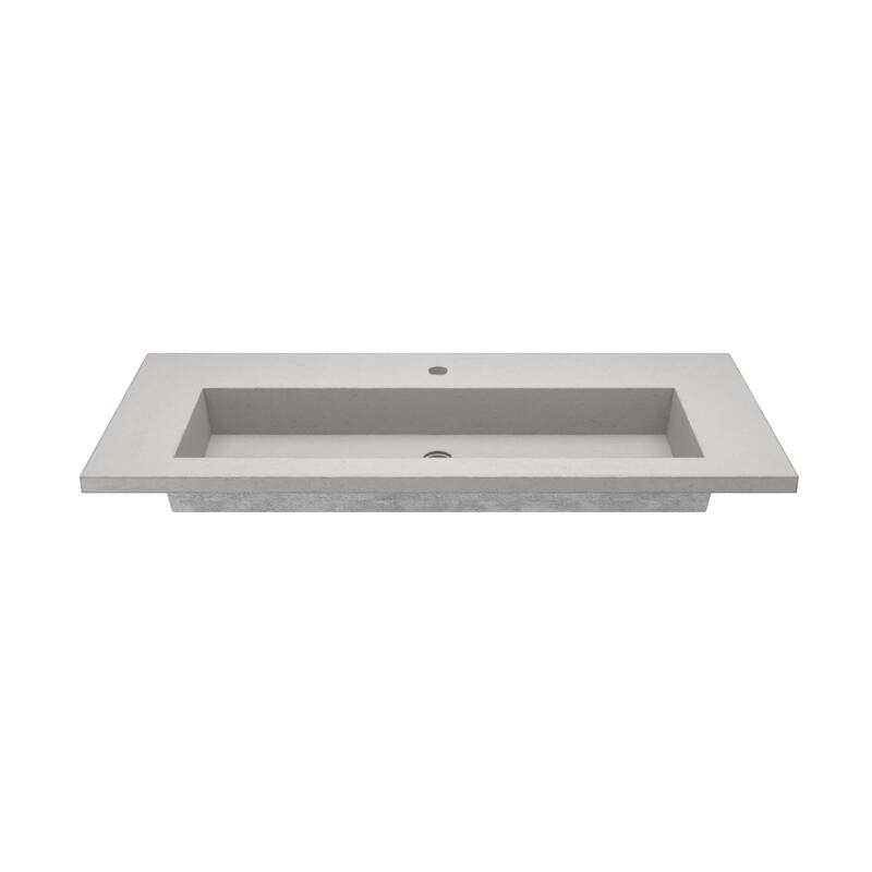 Capistrano 48.5-inch Concrete Vanity Top with Integral Trough Sink