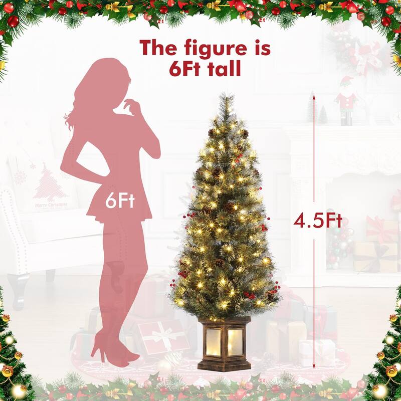 4.5FT Artificial Hinged Christmas Pine Tree