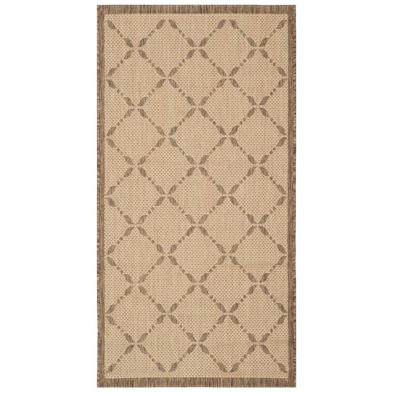 Martha Stewart by SAFAVIEH Arlete Indoor/ Outdoor Waterproof Rug - 2'7" x 5' - Creme/Brown