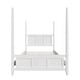 preview thumbnail 11 of 10, Elegant King Size Four-Poster Solid Wood Bed with Horizontal Slat Detail, Sturdy Pine Construction