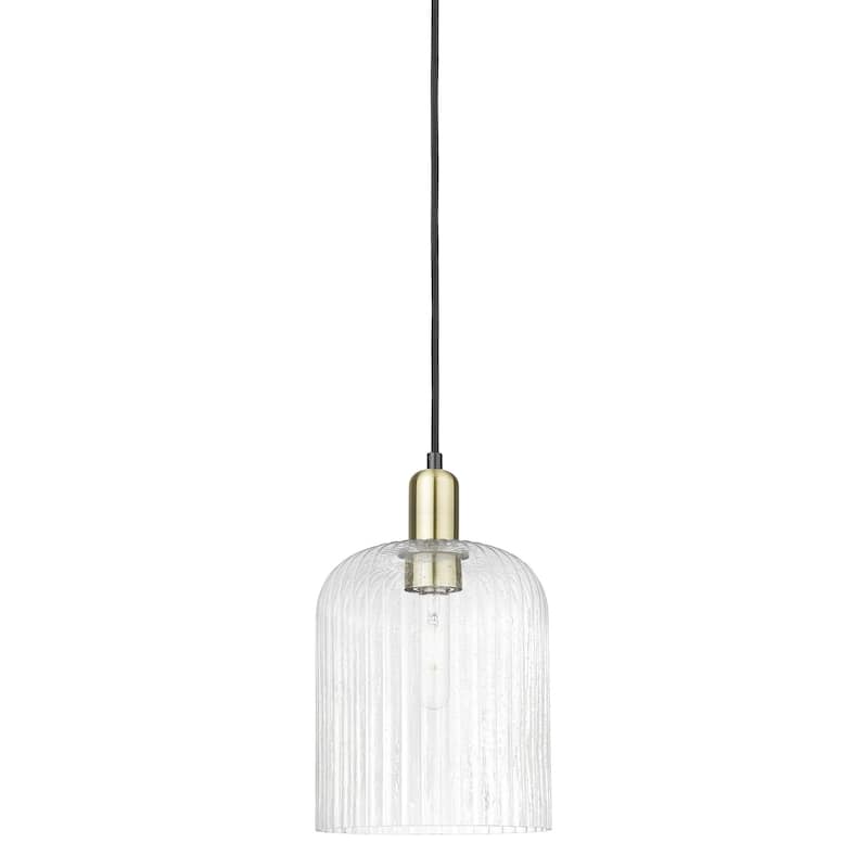 Innovations Lighting 716-1P-14-8 Bridal Veil Pendant Bridal Veil 8" - Black Antique Brass / Seedy