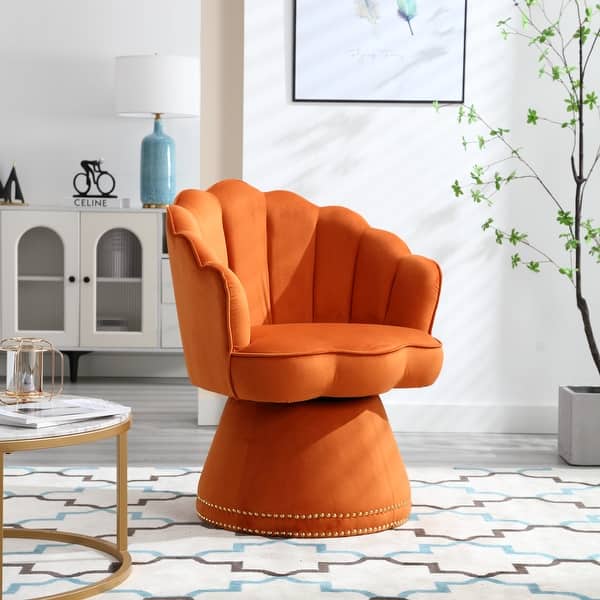 Swivel Barrel Chair Comfy Round Accent Sofa Chair On Sale Bed