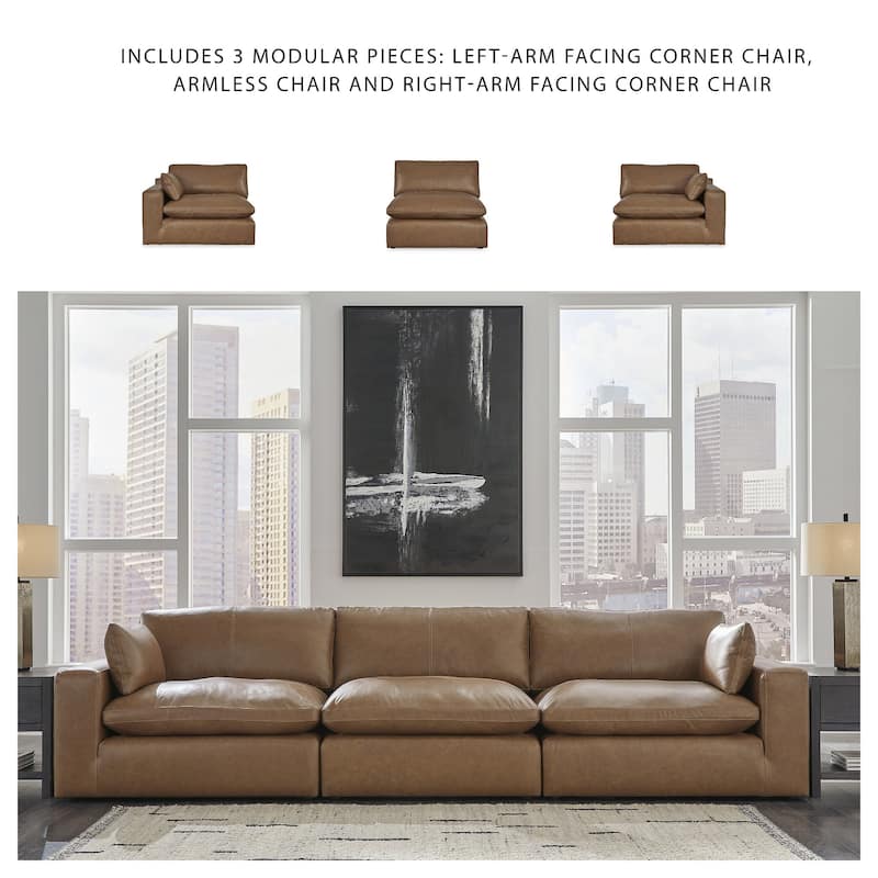 Signature Design by Ashley Emilia Caramel 3-Piece Sofa - 143"W x 43"D x 36"H