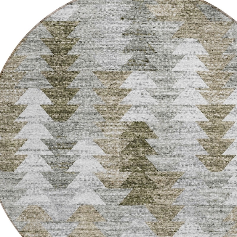 HomeRoots Geometric Transitional Rectangle Outdoor Rug