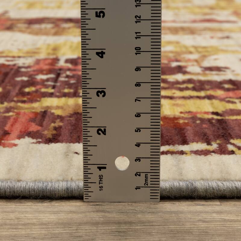 Style Haven Shiloh Abstract Beige/Multi Wool Blend Area Rug
