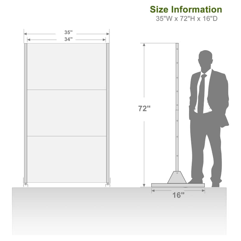 Outdoor Privacy Screen Metal Privacy Screen Panel Free Standing - 72*35