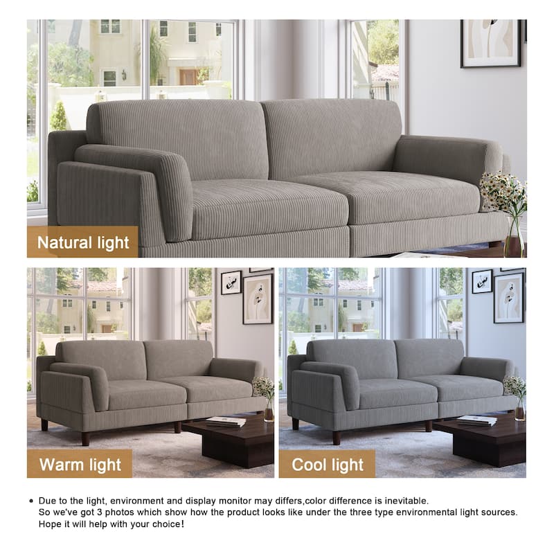 90 inch Deep Seat Sofa Comfy Couch for Living Room