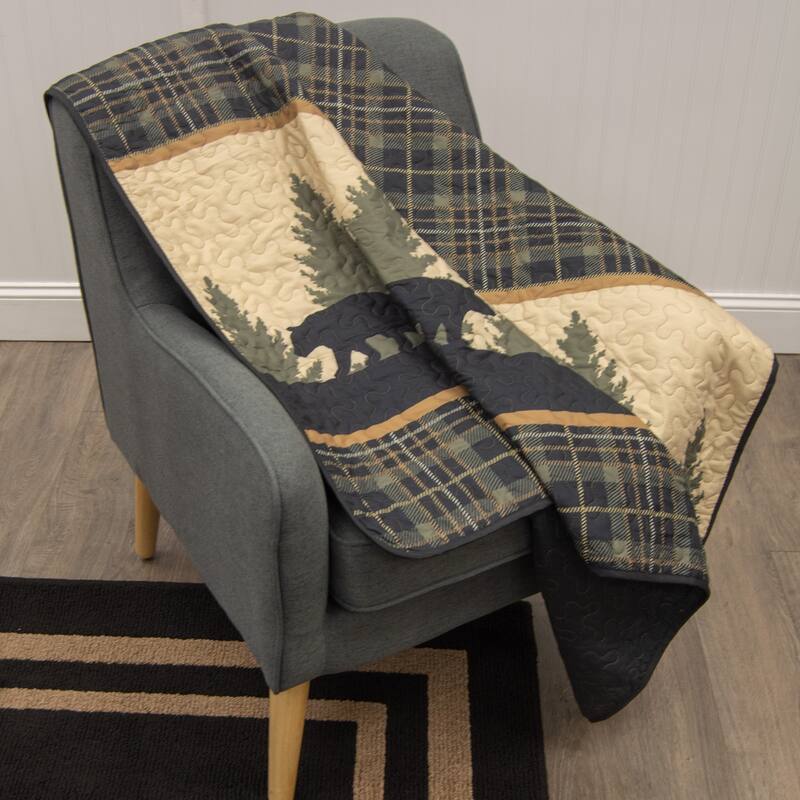 Donna Sharp's Bear Walk Plaid Throw