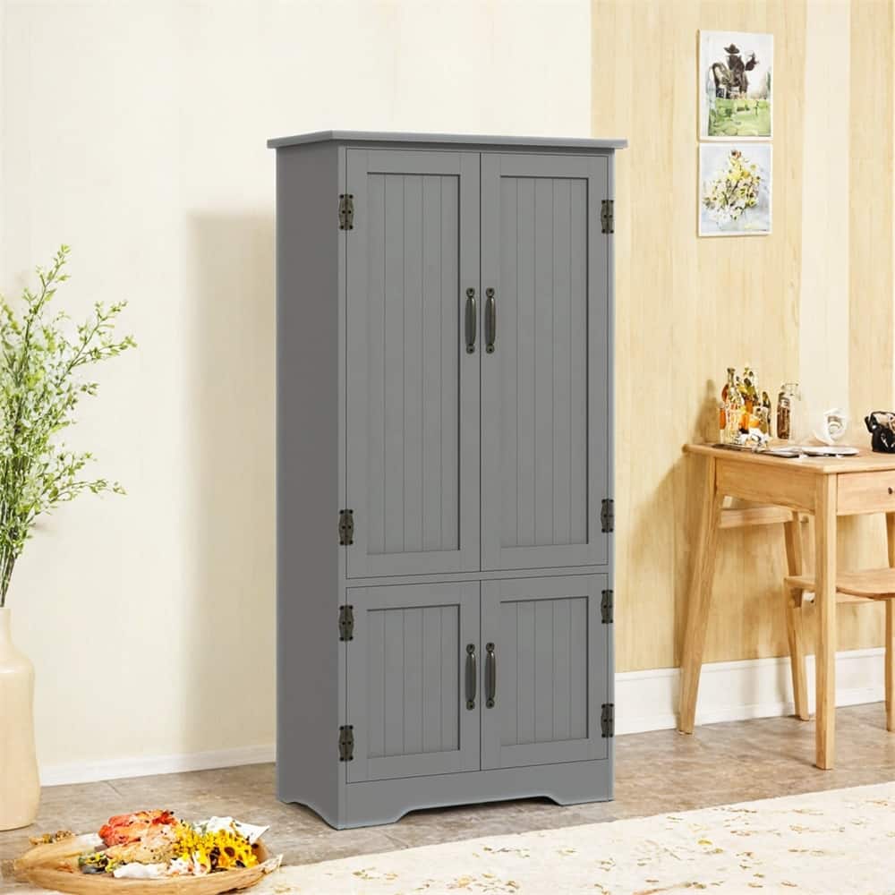 48.5" Kitchen Pantry Cabinet,Farmhouse Storage Cabinet Organizer