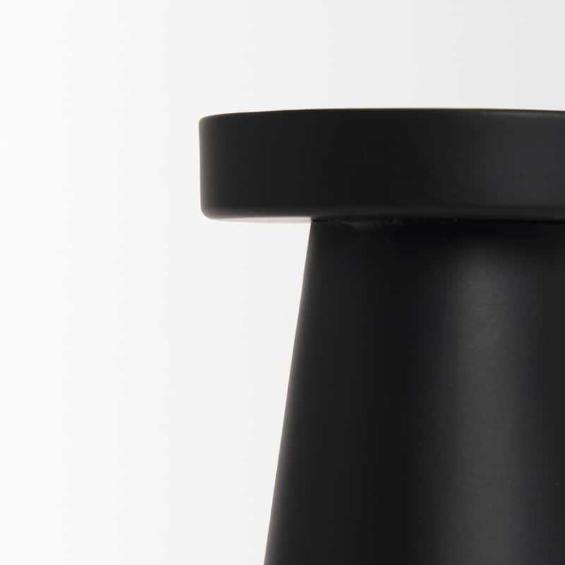 Quadir Medium Matte Black Metal Candle Holder - 3.5 x 3.5 x8
