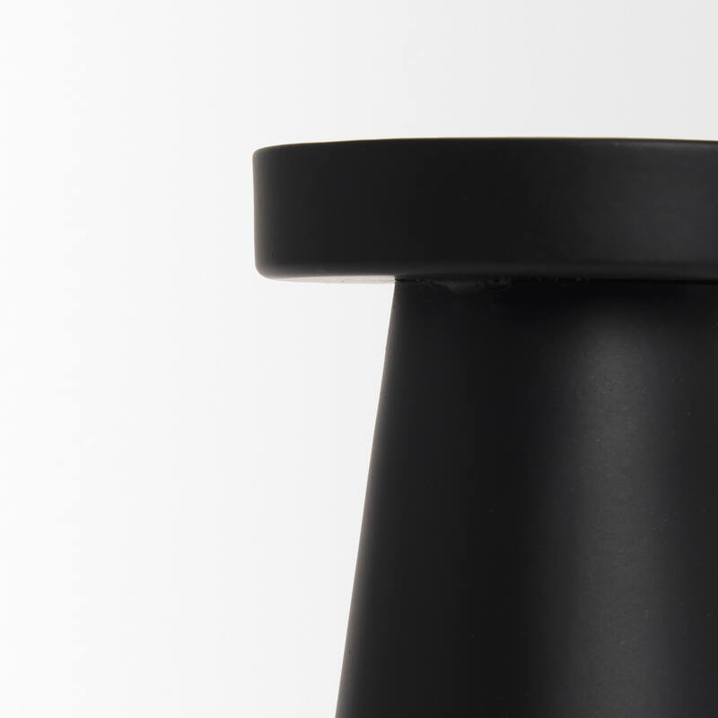 Quadir Tall Matte Black Metal Candle Holder - 4 x 4 x 9.75