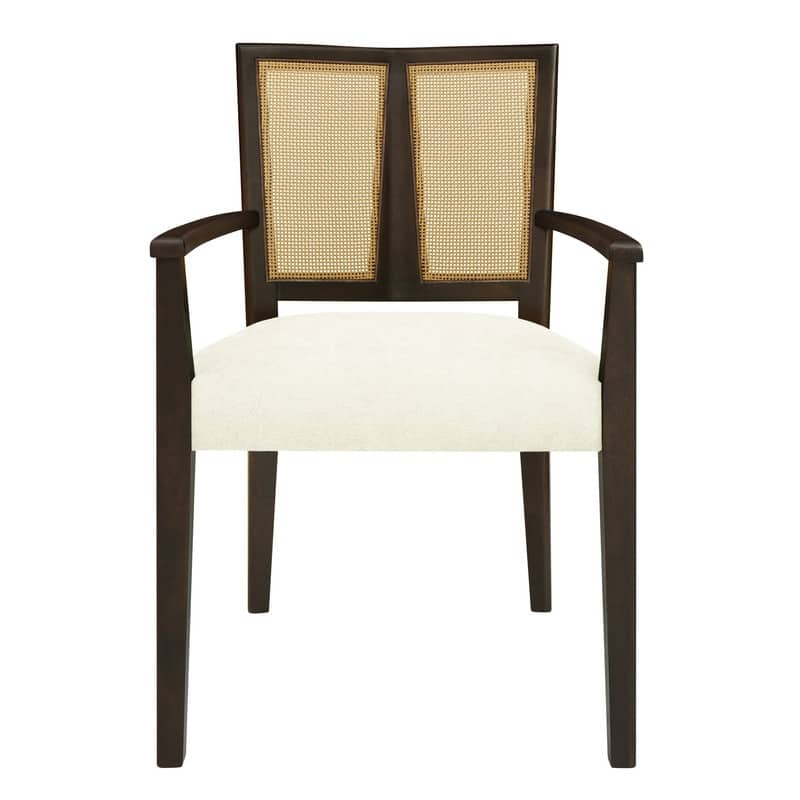 Wooden Dining Chairs Set of 2 Modern Fabric Upholstered Kitchen Chairs