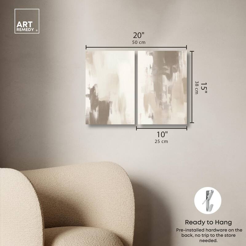 Winter Mist I Canvas Set of 2 by Art Remedy, Gallery Wrapped