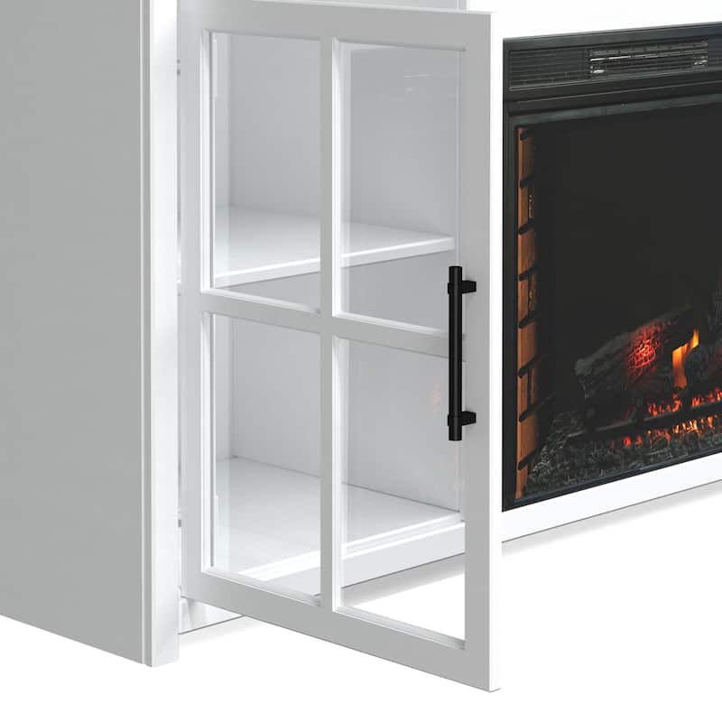 Bridgevine Home 74 inch Fireplace TV Stand Console for TVs up to 85 inches