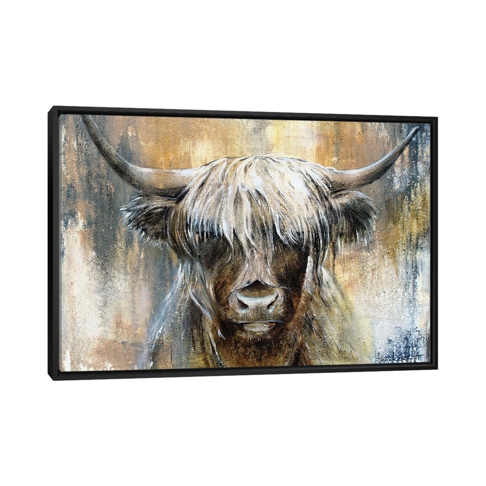 iCanvas "Highland Cow I" by Studio Paint-Ing Framed Canvas Print