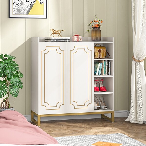 https://ak1.ostkcdn.com/images/products/is/images/direct/91c5bd018ce52dd8e57bb3ea4f2b42b336e6daa7/Adjustable-Shoe-Cabinet-with-Doors%2C-Shoe-Rack-Organizer-with-4-Open-Storage-Shelves.jpg
