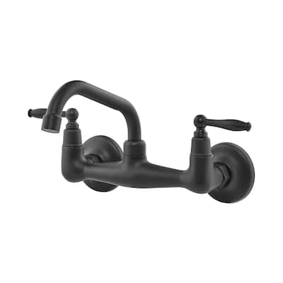 Loire Wall-Mounted Faucet In Matte Black - 10.24" x 6.3" 12.99"