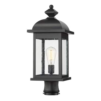 21 Inch Post Light with Seeded Glass