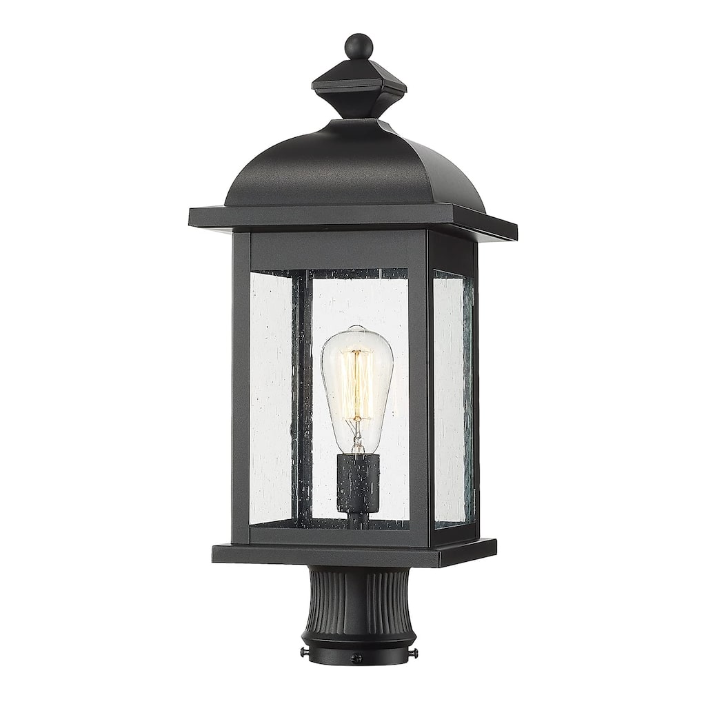 21 Inch Post Light with Seeded Glass