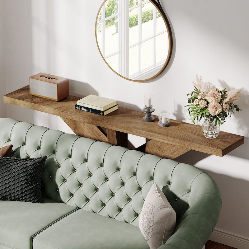 70.9" Extra Long Farmhouse Console Sofa Table for Entryway Hallway