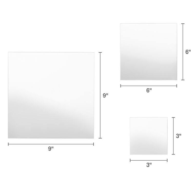 Elements Set of 7 Square Wall Mirrors