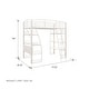 preview thumbnail 17 of 15, Avenue Greene Sansa Twin Loft Bed with Integrated Desk and Shelves