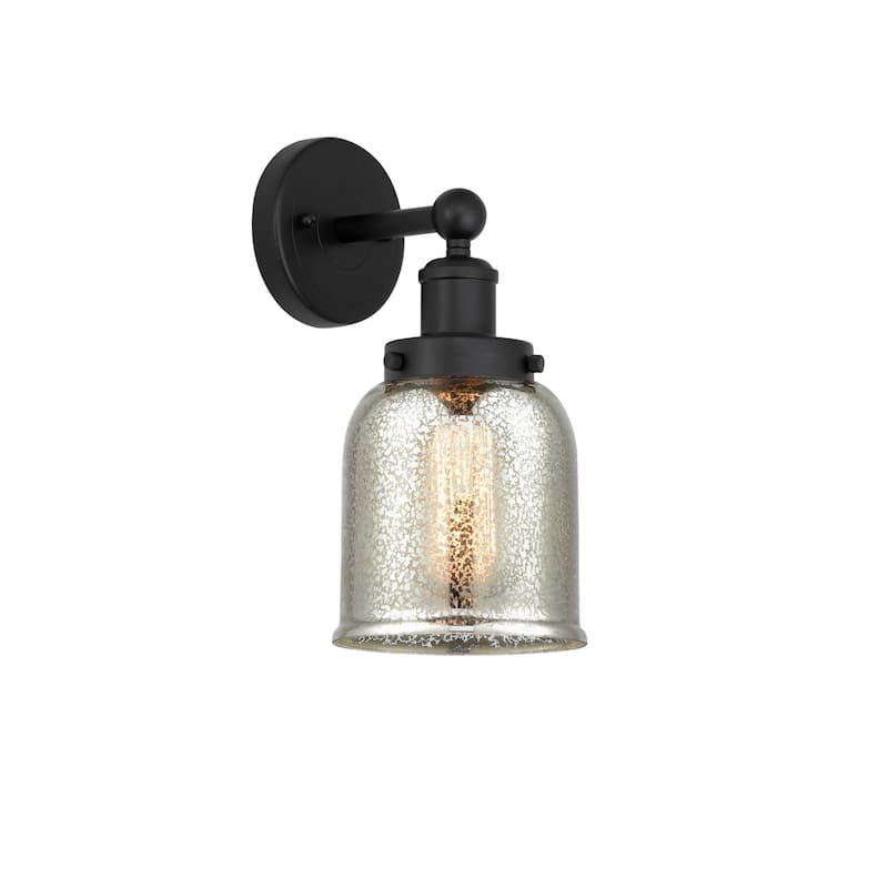Innovations Lighting 616-1W-10-7 Bell Sconce Bell 10" Tall Wall Sconce - Matte Black / Mercury