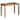 vidaXL Dining Table Kitchen Table Home Dining Room Table Solid Reclaimed Wood - 43.3" x 21.7" x 29.9"