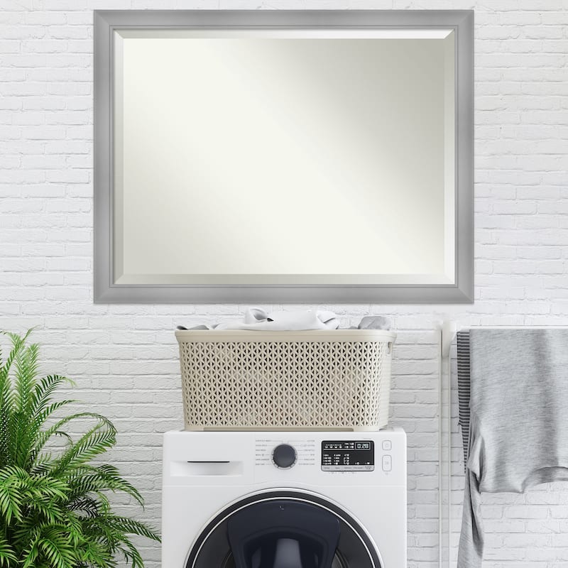 Beveled Wall Mirror - Flair Polished Nickel Frame