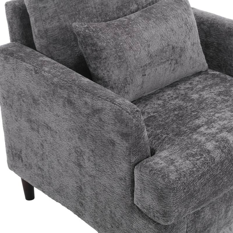 Modern Wood Frame Armchair for Living Room