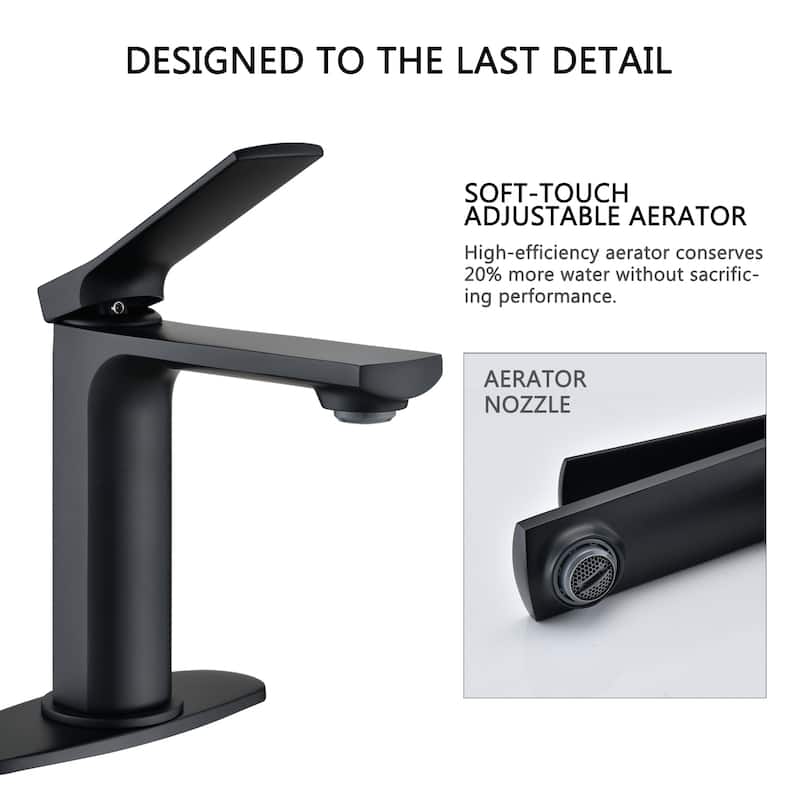 BATHLET Vessel Sink Faucet with Deck Plate, Bathroom Faucet