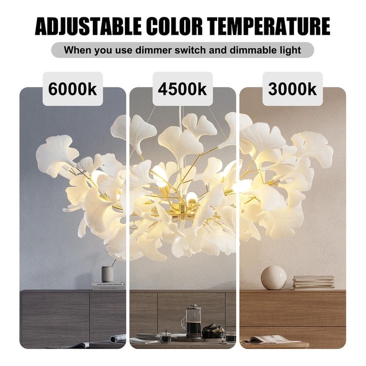 KAYLA Luxury Ginkgo Branch Chandelier for Living Room, Dining Room, Foyer, Kitchen Island