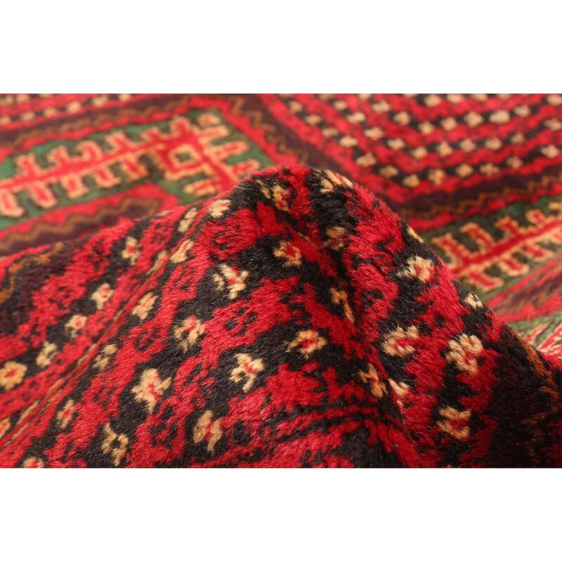 ECARPETGALLERY Hand-knotted Teimani Red Wool Rug - 2'9 x 4'5