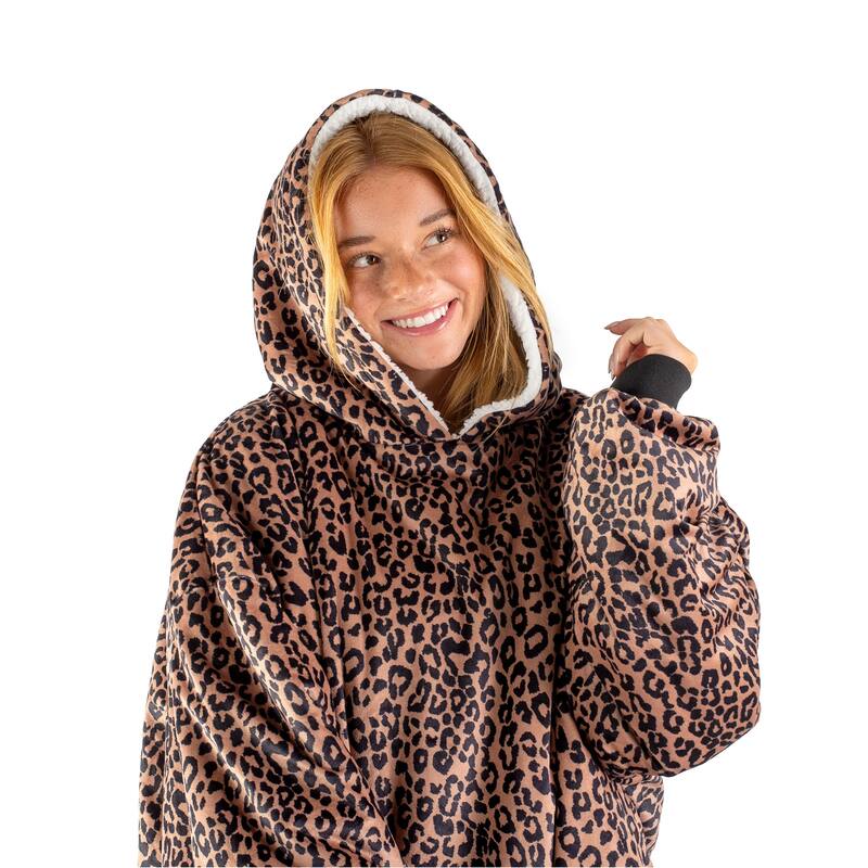 Bare Homey B-Cozy Oversized Sherpa Wearable Blanket
