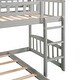 preview thumbnail 12 of 11, Stairway Twin over Twin Bunk Bed with Two Drawers, Slide, and Convertible Ladder, Gray
