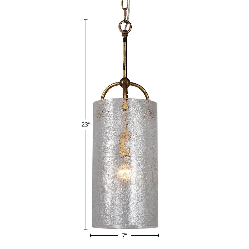 Pipkin Glass Pendant Light, Antique Gold - Antique Gold