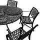 preview thumbnail 2 of 12, Mesh Lattice 59 in. Round Dining Set with Lazy Susan and Six Chairs